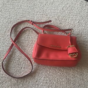 Coral Michael Kors crossbody handbag purse